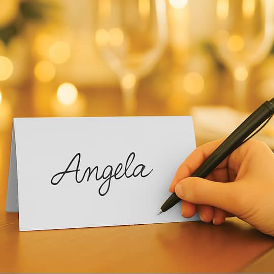 Beistle 2" x 4" White Place Cards, 100ct.